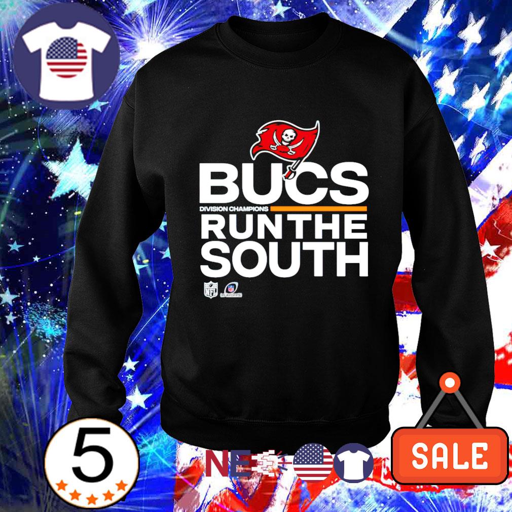 Tampa Bay Buccaneers division champions run the south shirt, hoodie,  sweater and v-neck t-shirt