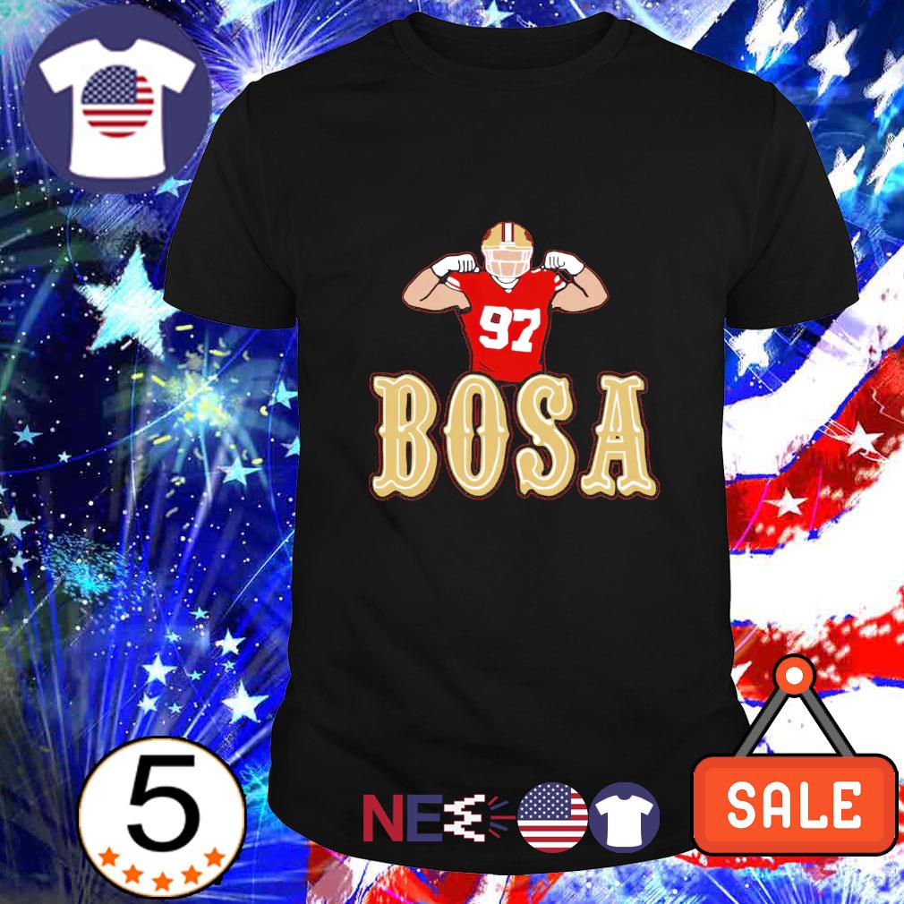 th AreaTshirts Nick Bosa Flexing Beast San Francisco Football Fan T Shirt Ladies Premium / Red / X-Large