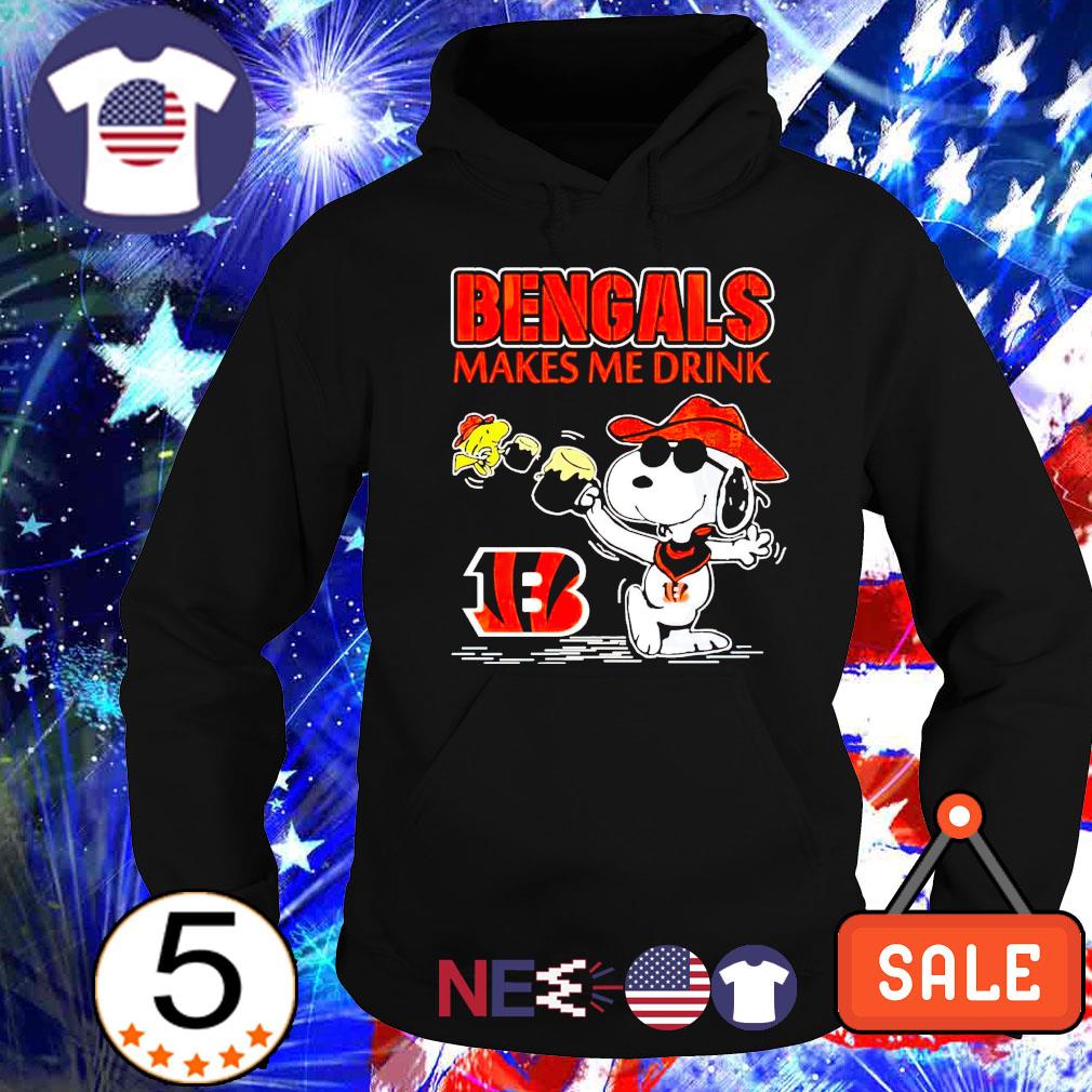 Cincinnati Bengals Snoopy Make Me Drink shirt,sweater, hoodie