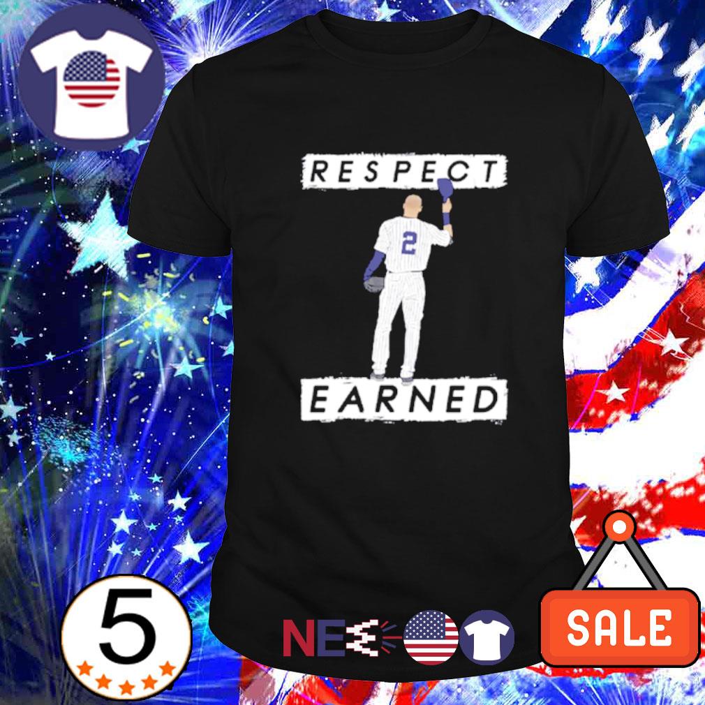 Official derek Jeter respect earned baseball cartoon shirt, hoodie, sweater  and unisex tee