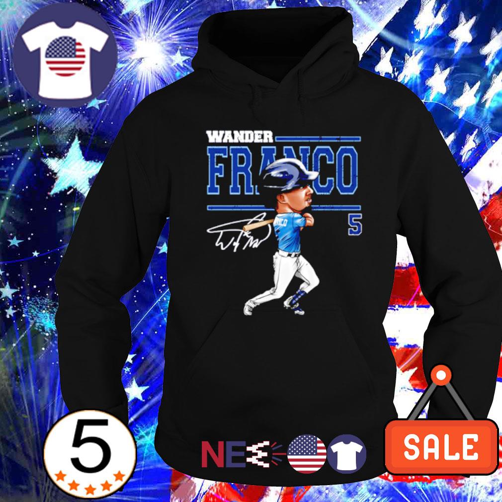 Wander Franco Tampa Bay Cartoon Signature Bani Player T-Shirt