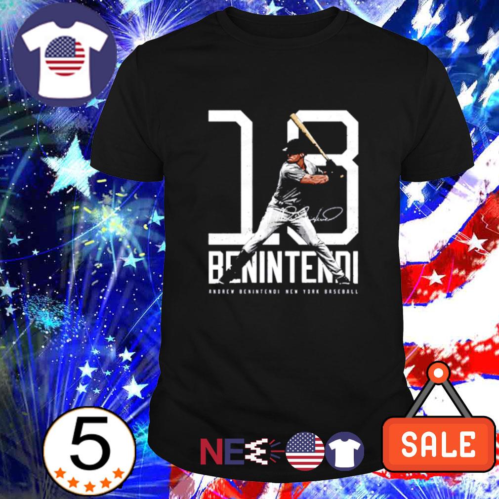 Andrew Benintendi New York Y Bold Number Baseball Signature Shirt