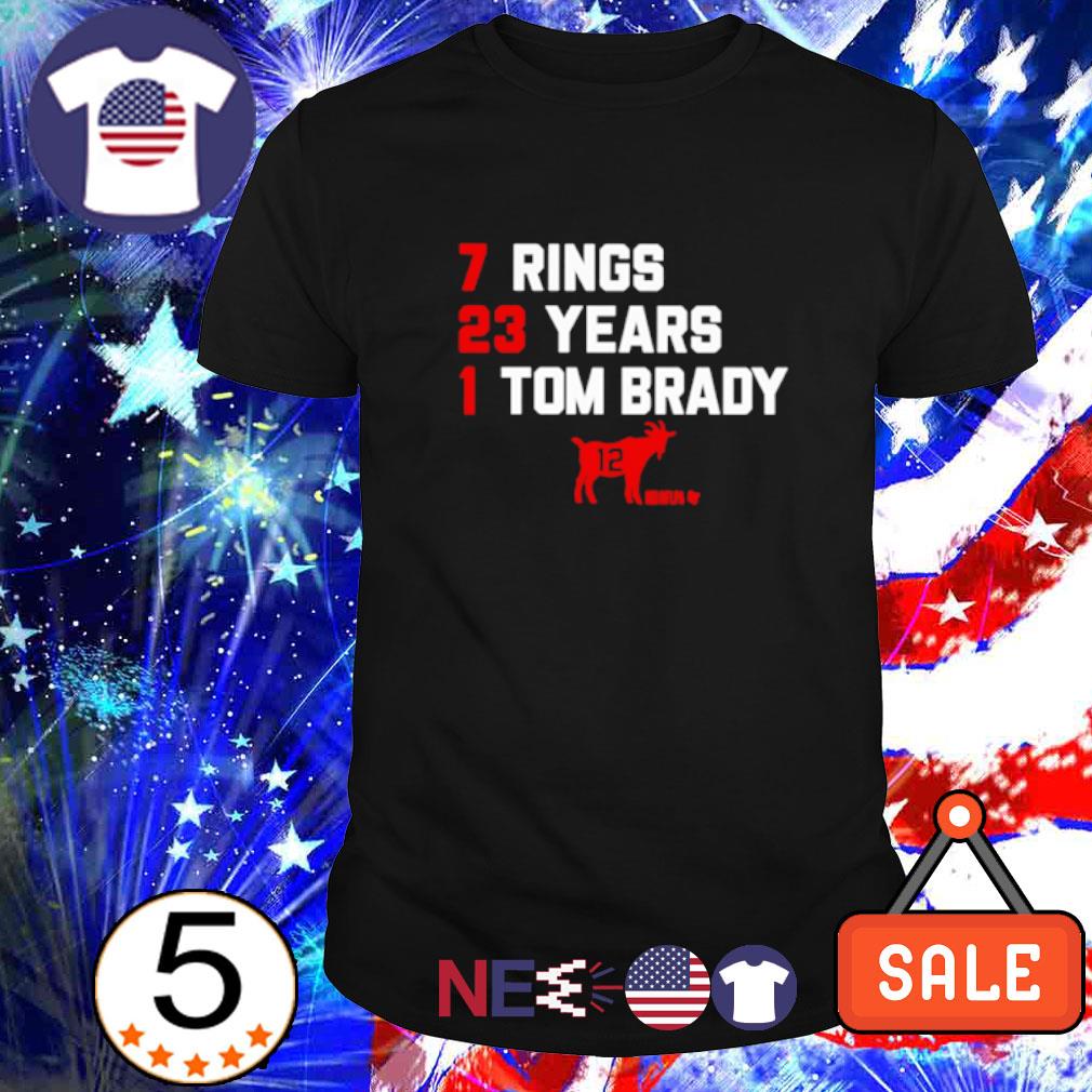 7 Rings 23 Years 1 Tom Brady shirt, hoodie, sweatshirt and tank top