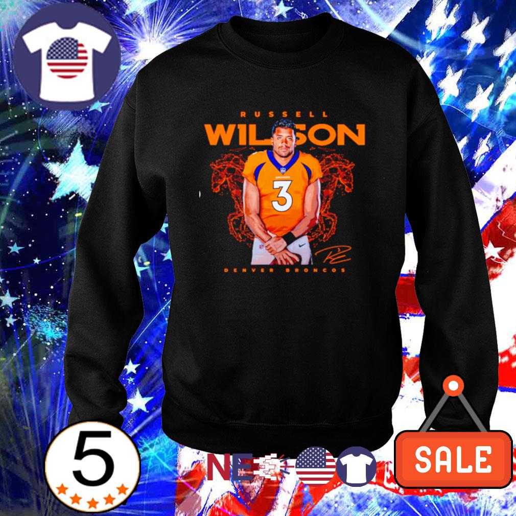 Denver Broncos Russell Wilson cartoon signature shirt, hoodie, sweater and  v-neck t-shirt