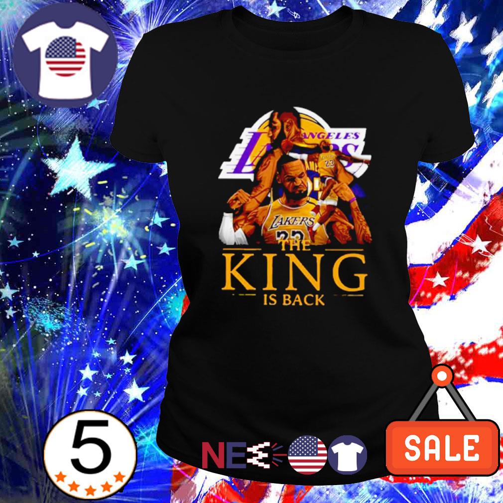 Awesome Los Angeles Lakers Lebron James The King Is Back Shirt - T-shirtbear