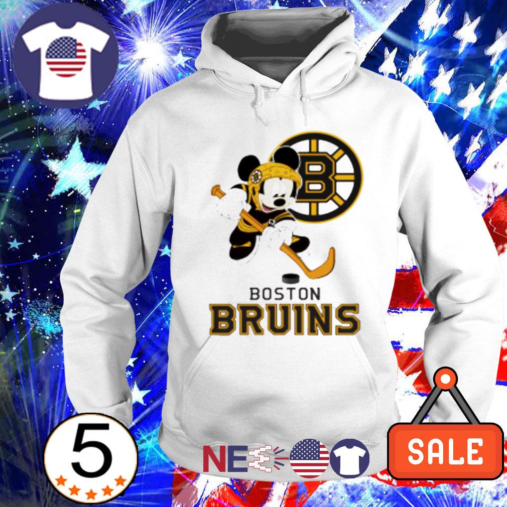 Nhl Hockey Mickey Mouse Team Boston Bruins Women's T-Shirt 