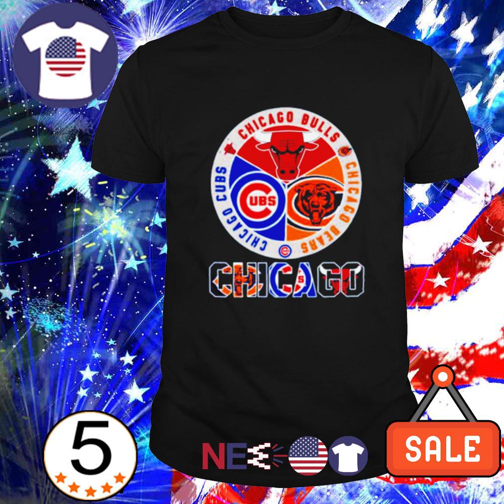 Chicago Bears Chicago Bulls Chicago Cubs 2023 logo shirt, hoodie