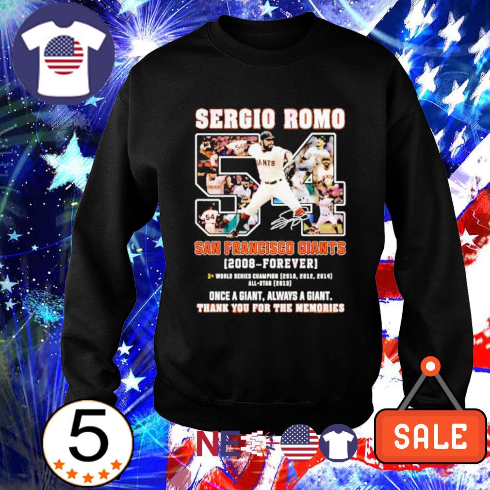 Sergio Romo San Francisco Giants 2008 – Forever Thank You For The Memories  Shirt - Limotees