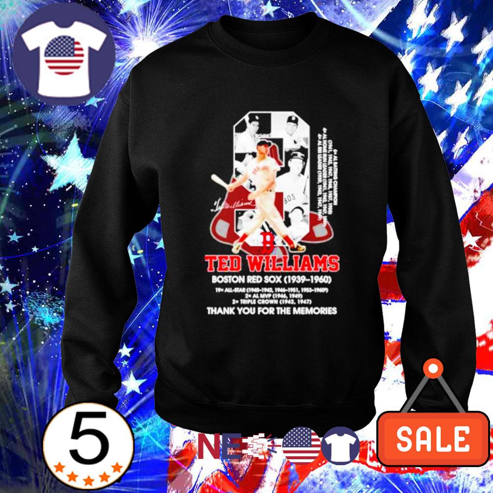 9 Ted Williams Boston Red Sox 1939-1960 shirt, hoodie, sweater, longsleeve  and V-neck T-shirt