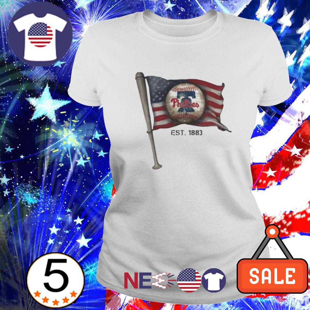 Philadelphia Phillies American Flag Vintage T-Shirt, 4th Of July