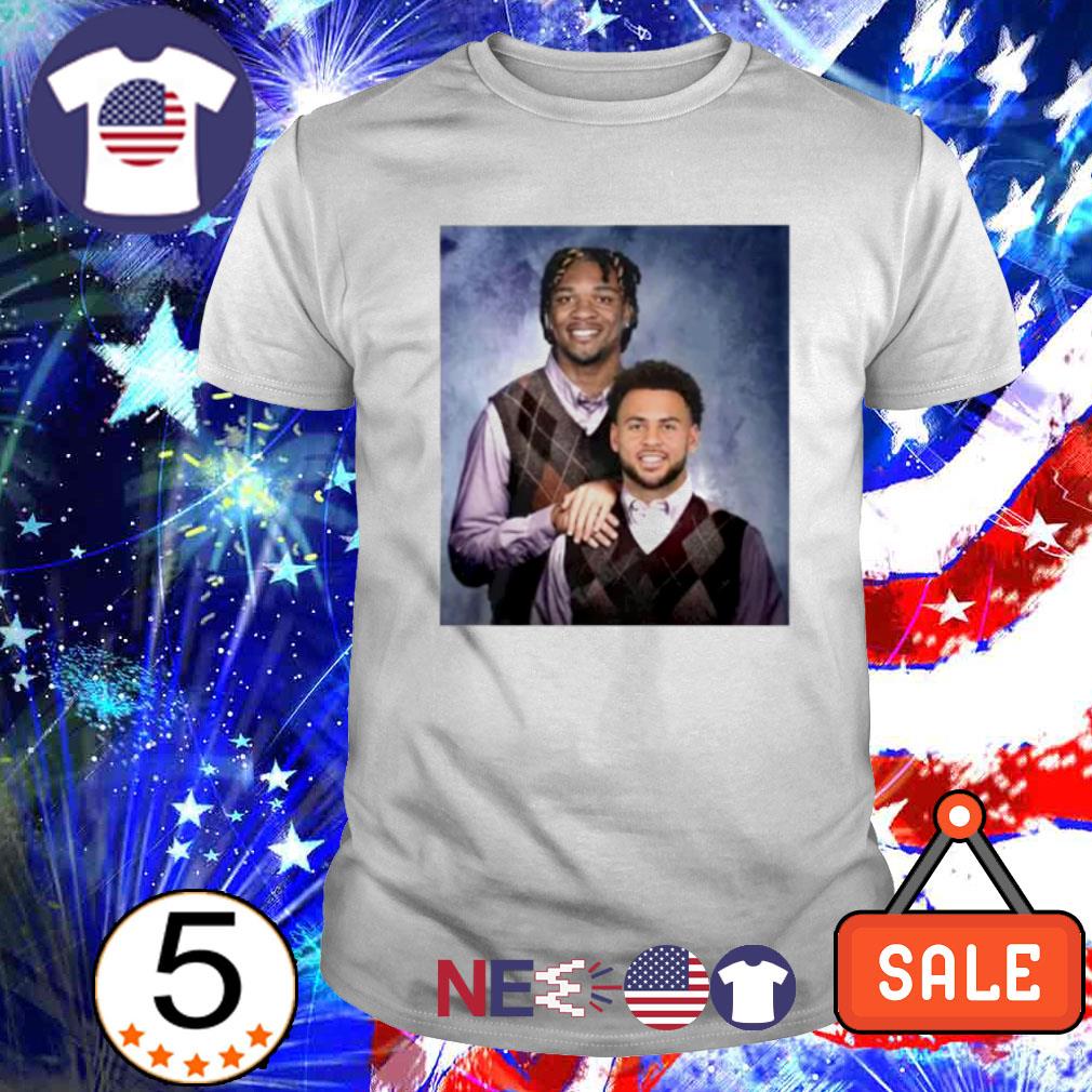 Anthony Richardson, Michael Pittman Jr matching 'Step Brothers' shirts